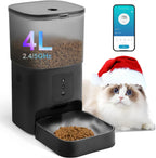 ANDOLL HOME 2.4G/5G Automatic Cat Feeder, 4L WiFi Food Dispenser with 10s Voice Recorder, Pet Feeder up to 10 Meals per Day, Timed Cat Feeder with Dry Food Sealed Ring (Matte White, 4.0 L) - Image 14