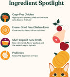 Made by Nacho bone broth infused grain friendly adult cat food packaging back