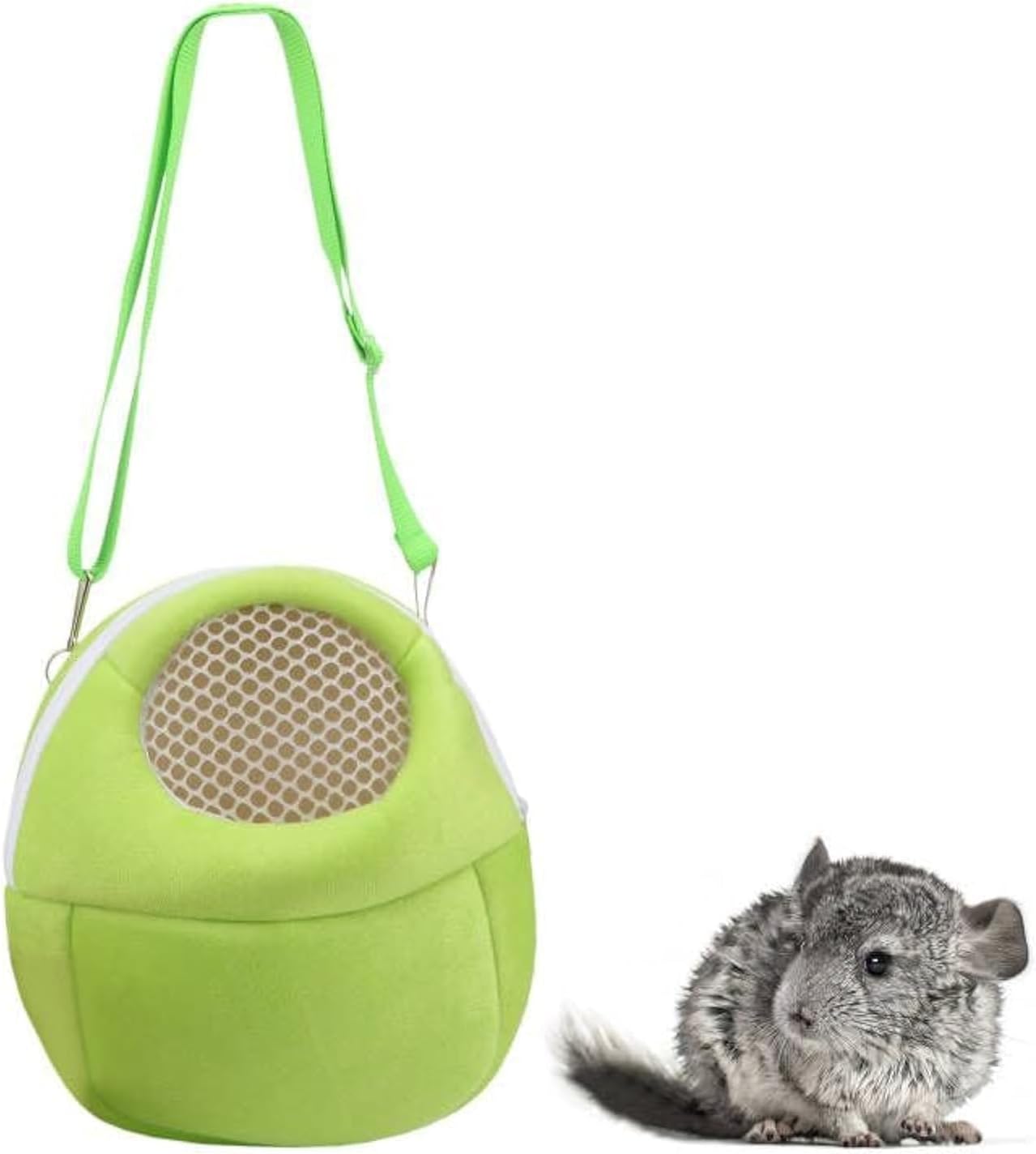 Hypeety Pet Carrier Bag Pet Sling Carrier Backpack Portable Travel Backpack Breathable Outgoing Bag bonding Pouch for Small Pets Hedgehog Hamsters Sugar Glider Chinchilla Guinea Pig (Green) - Image 1
