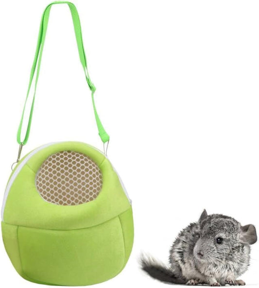 Hypeety Pet Carrier Bag Pet Sling Carrier Backpack Portable Travel Backpack Breathable Outgoing Bag bonding Pouch for Small Pets Hedgehog Hamsters Sugar Glider Chinchilla Guinea Pig (Green) - Image 1