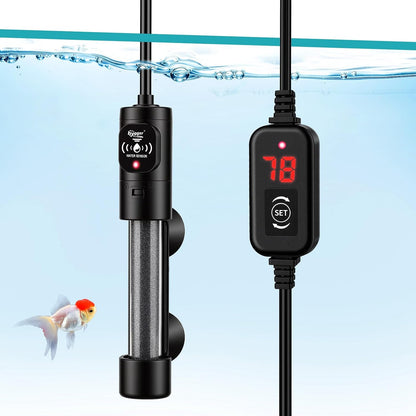 Hygger 25W submersible aquarium heater front view