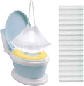 Tebery portable potty chair liners 200 pack front view packaging box showcasing travel rolls