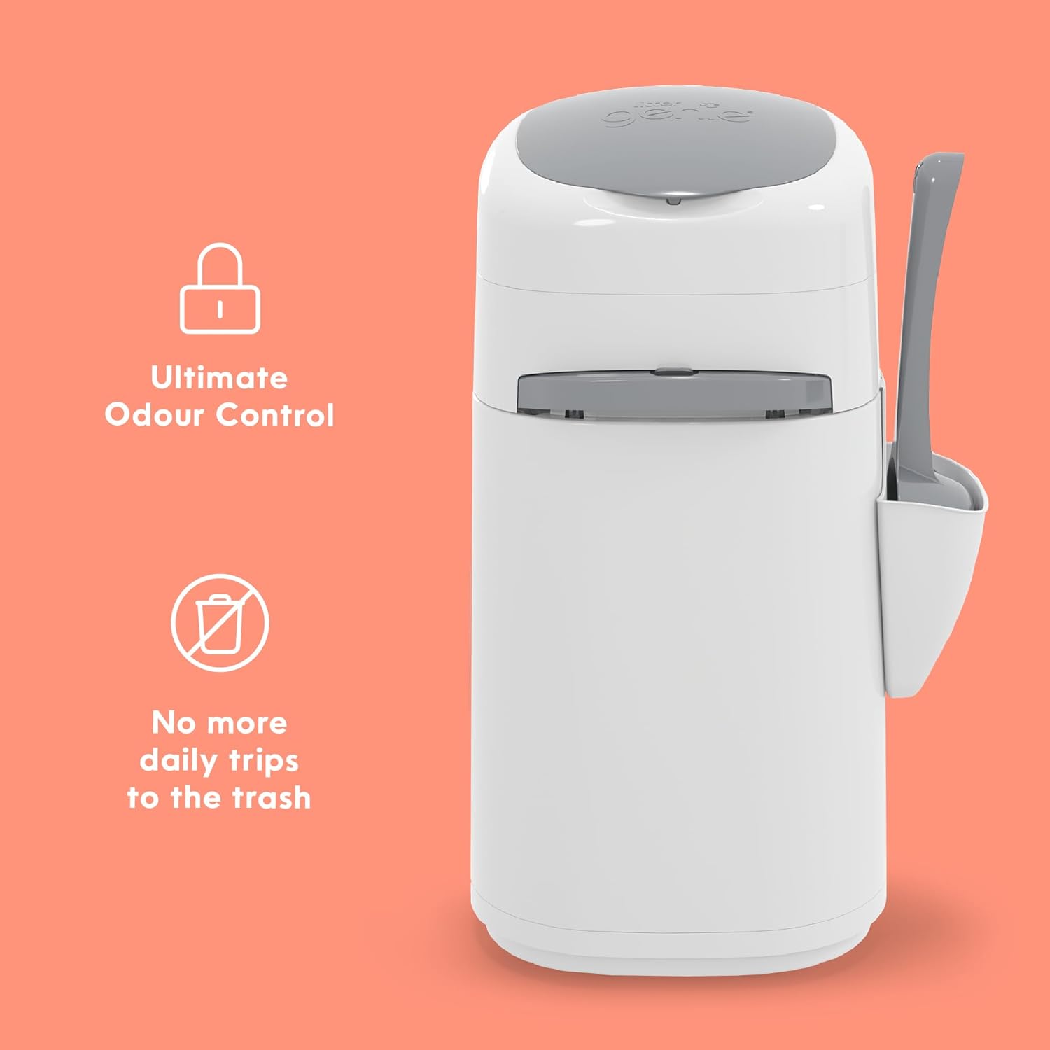Litter Genie Style Pail sliding handle odor control mechanism