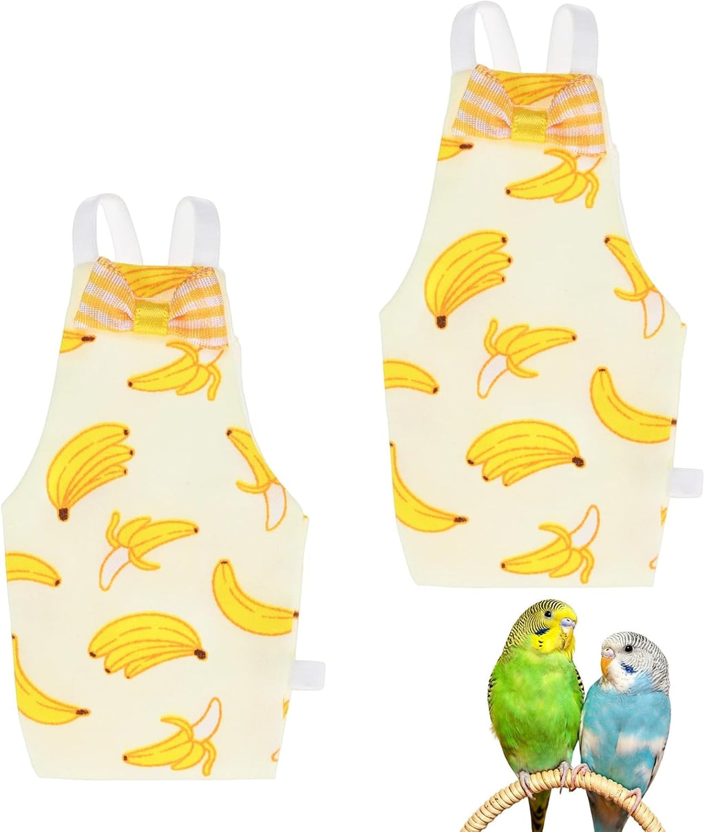 M METERXITY 2-Pack Adjustable Bird Diapers, 3.4"x2" Washable Reusable Flight Suit Pigeon Pants Urine Wet Suit Costume for Cockatiel/Lovebird/Monk, Pet Parrot Nappy [Bowknot Green, - Image 14