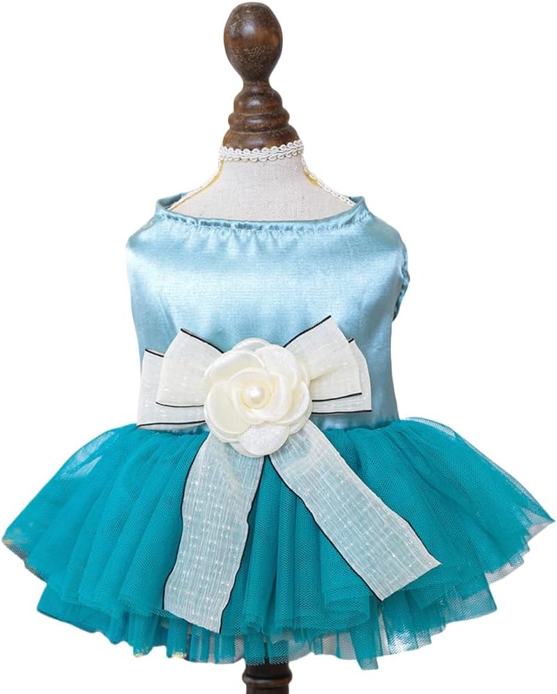 Fashion Sweet Puppy Dog Blingbling Princess Skirt Pet Dog Lace Cake Camisole Tutu Dress Pink Small - Image 10