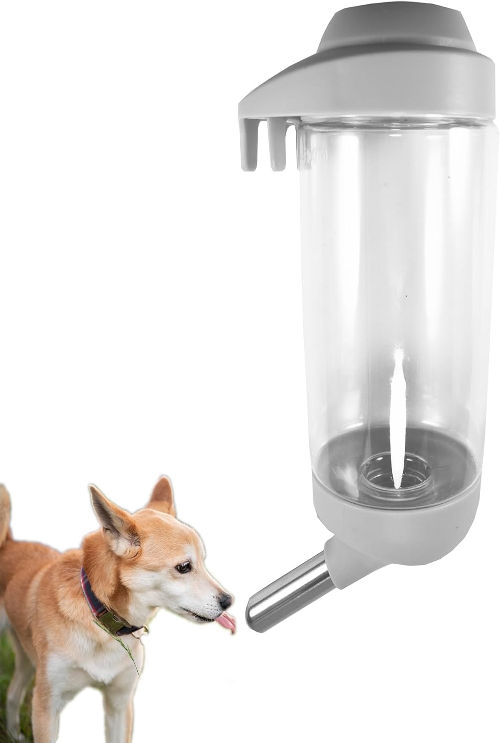 Dog Crate Water Bottle Dispenser - No Drip Dog Kennel Water Dispenser & Cage Bottle - Easy-to-Use Water Bottle for Cat Crate - Perfect for Keeping Your Pet Hydrated (Grey)-350ML - Image 12