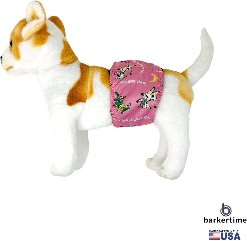 Washable male dog diaper abdominal wrap by Barkertime showcasing secure fastener closure
