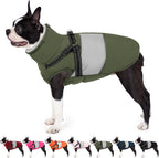 AOFITEE Dog Coat, Large Dog Jacket, Dogs Coat with Harness Built in, Reflective Waterproof Dogs Jackets Winter with Furry Collar, Warm Polar Fleece Pet Sweater Snowsuit for Doberman, Great Dane XXXL - Image 9