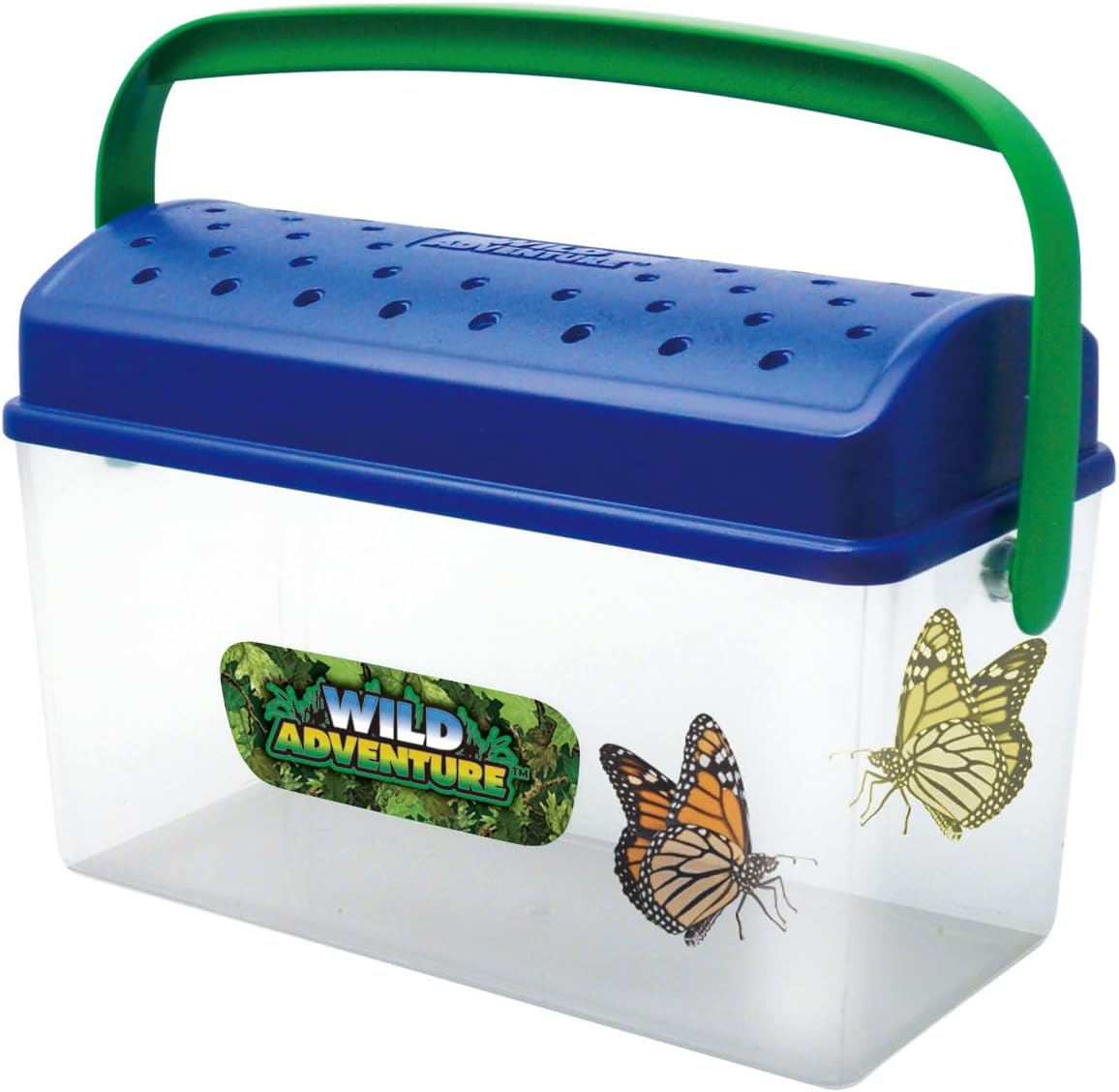 Sunny Days Entertainment Wild Adventure Bug Shack front view showing the clear plastic body and bright green handle