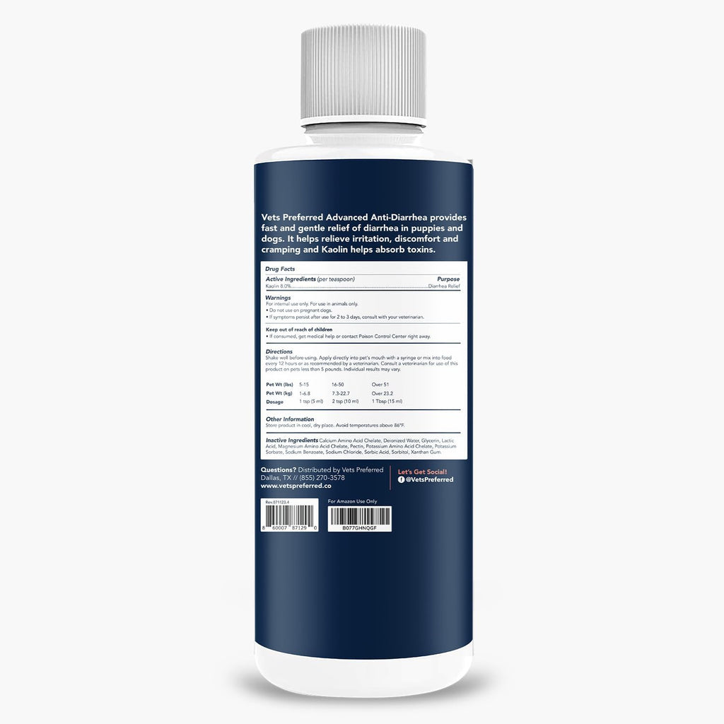 Vets Preferred dog digestive health liquid with kaolin and pectin