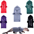 PUMEXFE small animal ferret hoodie red front view funny photo prop outfit