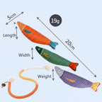 JMTSONS Cat Toys 4 Pack - 3 Catnip Fish Kicker Toys with Bell Sound and 1 Durable Rope Chew Toy for Indoor Cats & Kittens | Interactive Catnip Toys for Exercise, Teething, Biting & Play - Image 9