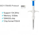 Premium imported animal identification chip sterile protective cap detail.