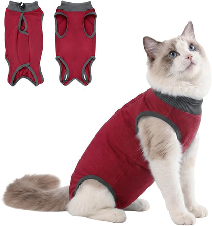 Cat Surgery Recovery Suit, Kitten Anti Licking Onesie for Female Spay Male Neuter, Soft Breathable Surgical Bodysuit, Post Operative Shirt for Abdominal Wound E-Collar & Cone Alternative - Image 11