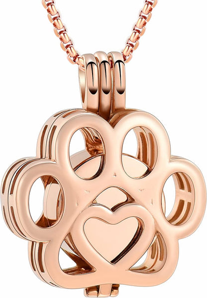 Oinsi Pet Cremation Jewelry For Ashes For Dog/Cat Paw Stainless Steel Memorial Locket Urn Necklace Inside Mini Case Keepsake Cremation Jewelry Women Men - Image 15