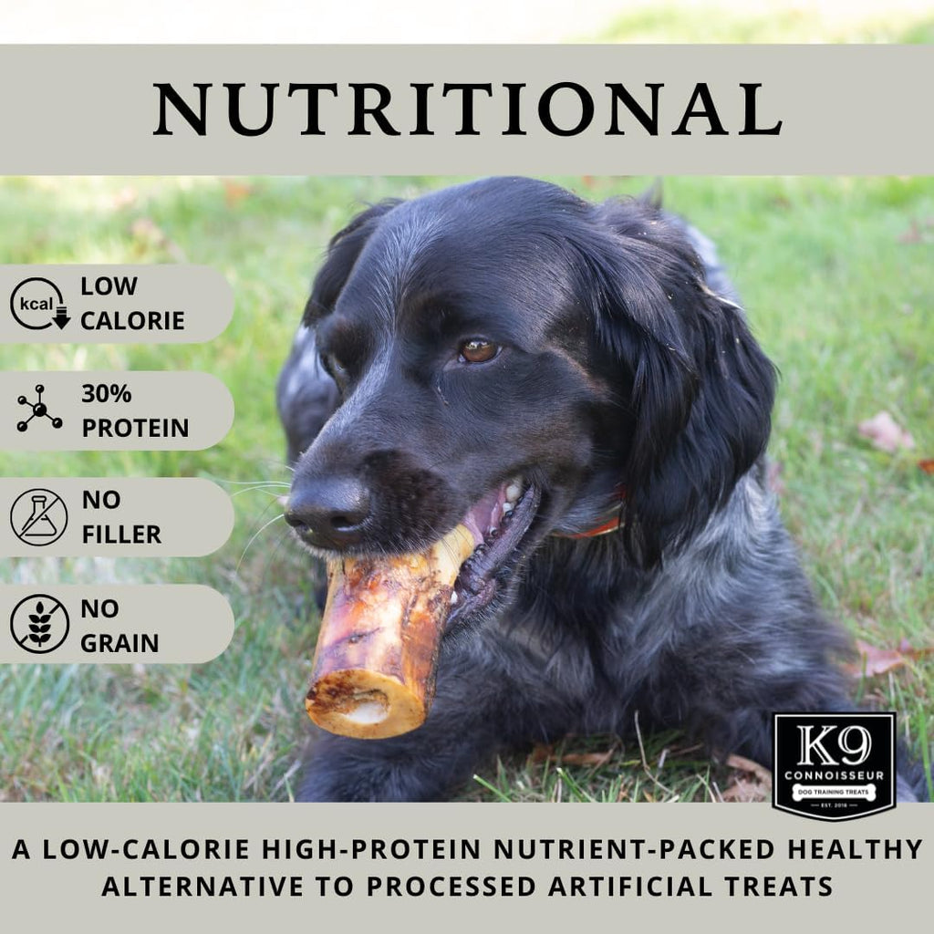 Six pack alignment of long lasting dog chews for aggressive chewers up to fifty pounds.