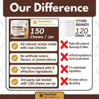 Authentic PawVital soft chews container close up for pet care.