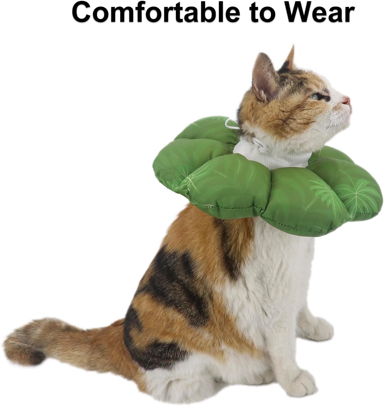 QIYADIN anti licking soft Elizabethan cone collar for medium cats