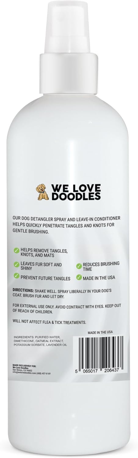Authentic imported pet coat detangler and moisturizer spray for all breeds
