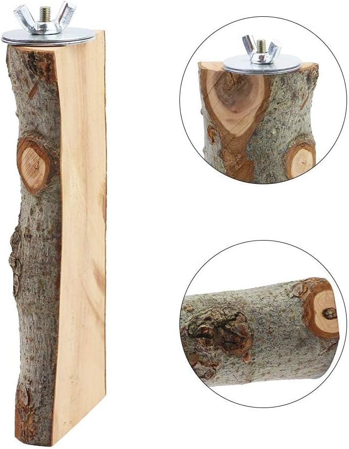 4 Pack Natural Wood Bird Perch Set for Parakeet Cage - Image 3