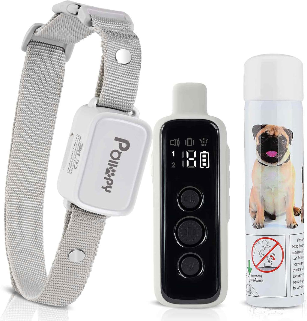 Poiiopy Citronella dog training collar with remote control front view