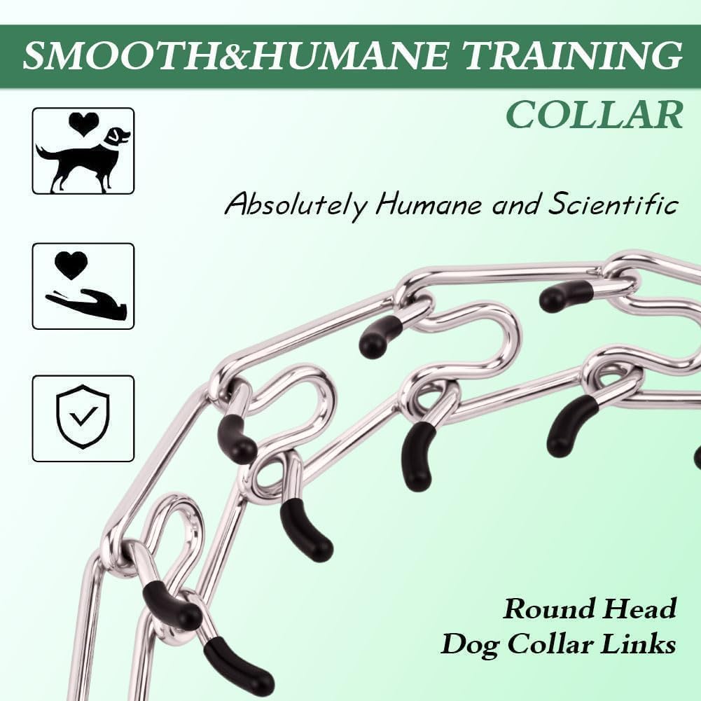 Humane pinch dog collar for large canine behavior modification training