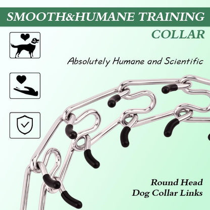 Humane pinch dog collar for large canine behavior modification training