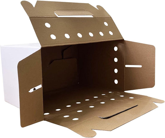 Cardboard Pet Carriers for Small Animals, Hamsters, Gerbils, Birds, Reptiles, Not for Cats or Dogs, Disposable Cardboard Pet Carrier 12 Pack - Image 2
