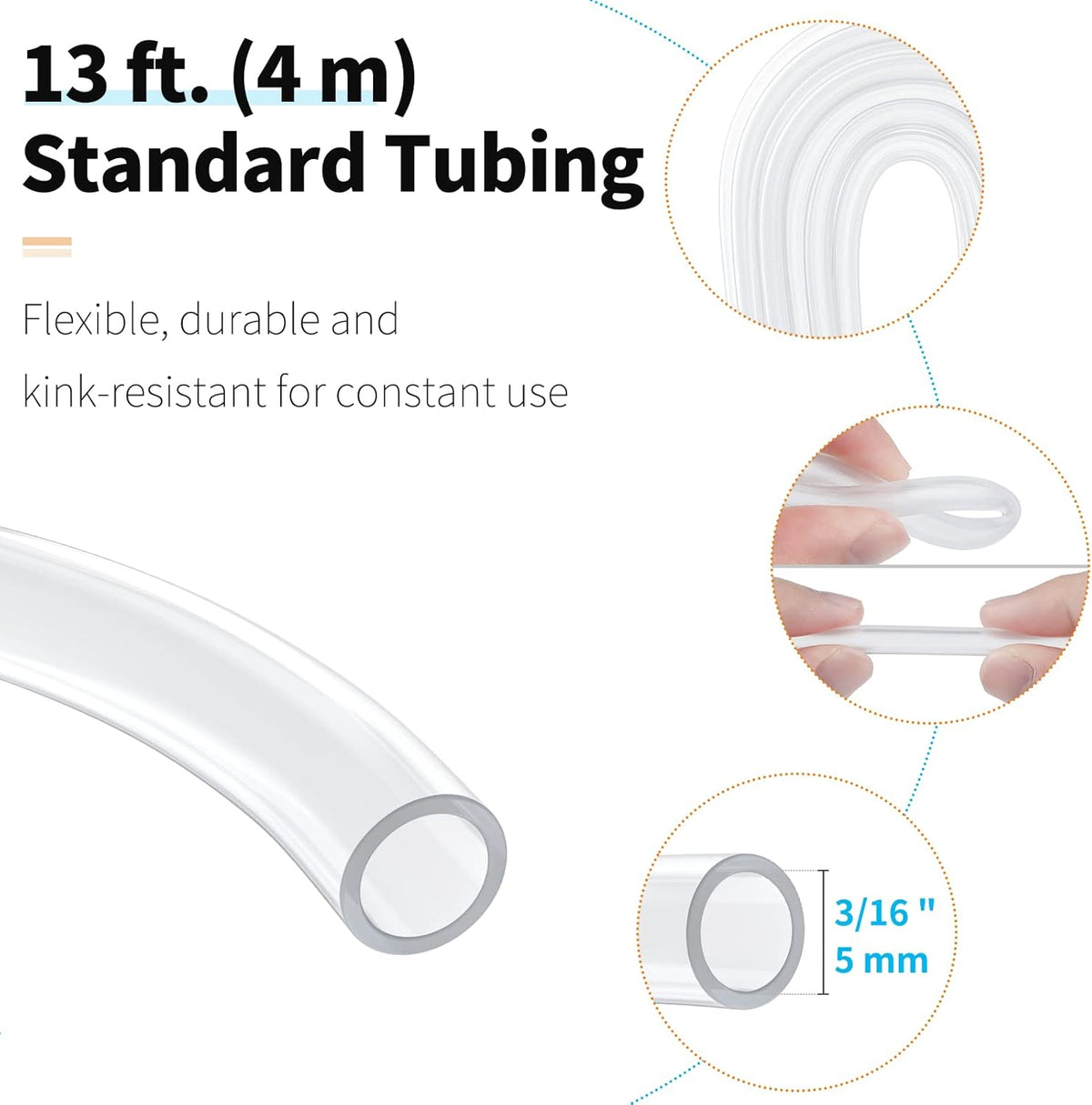 Pawfly flexible clear PVC airline tubing coil