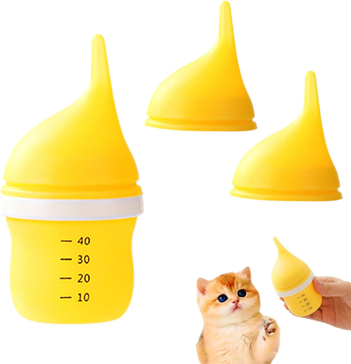 Premium green small pet nursery bottle with replacement parts packaging