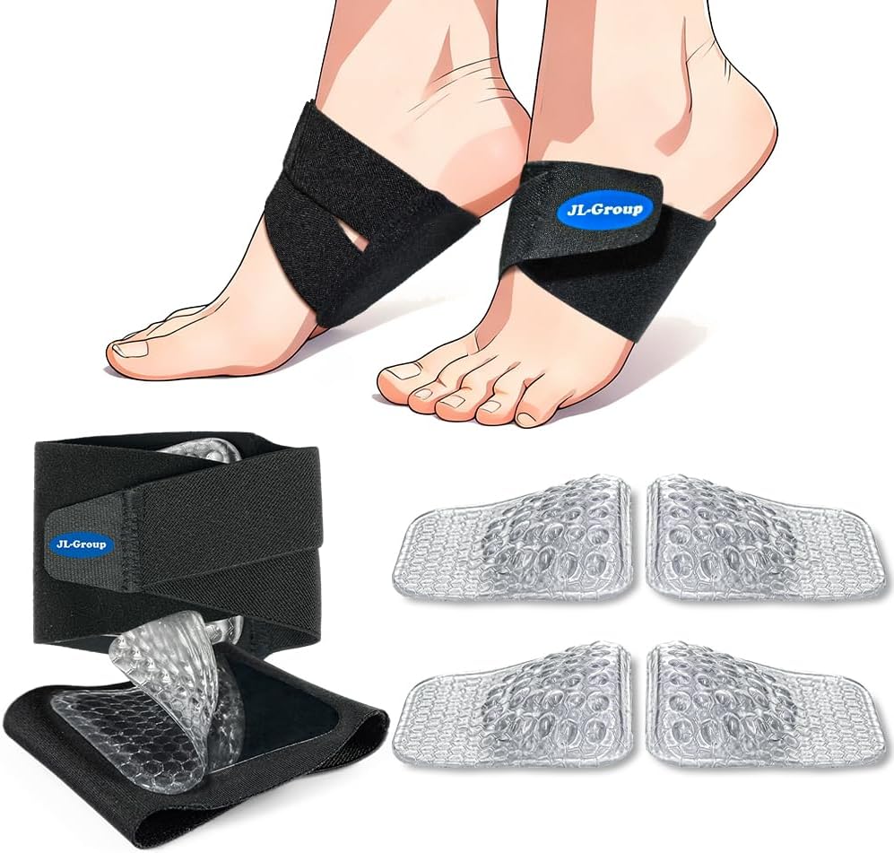 JL-Group Adjustable Arch Support Inserts front view showing replaceable gel pads