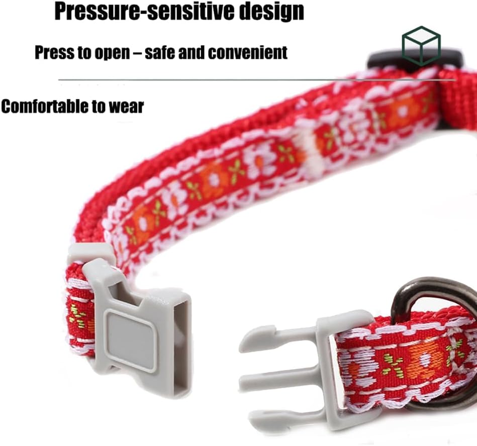 Premium packaging view of the authentic USA imported pink flower puppy collar and leash bundle