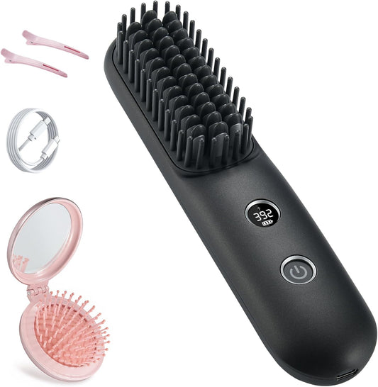 Studlly cordless hair straightener and curler in black