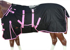 Black Aztec 72 in HILASON 1200D Winter Waterproof Poly Horse Turnout Blanket Belly Wrap - Image 15
