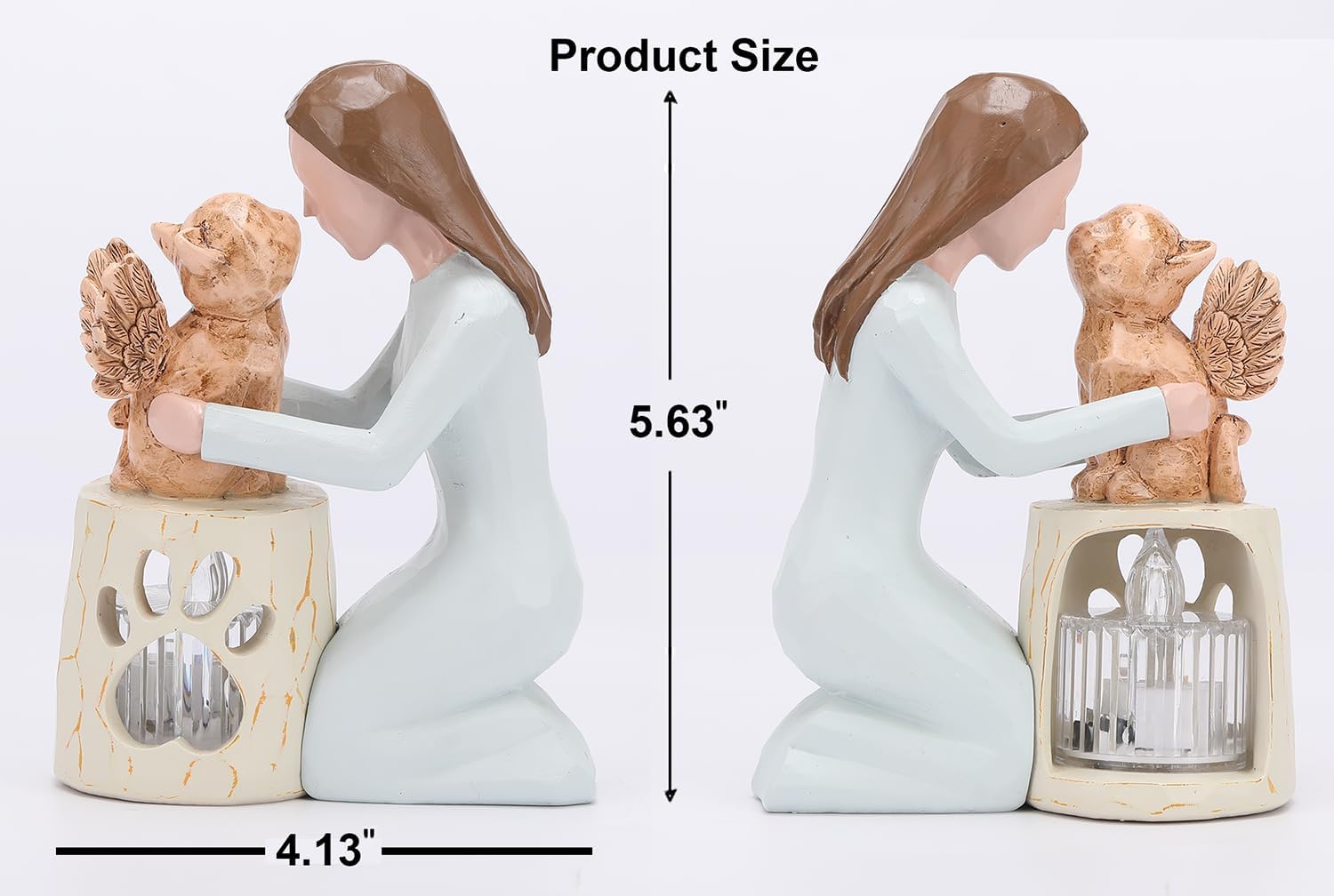 Hryspbvm pet memorial gift box with sympathy card and candle holder