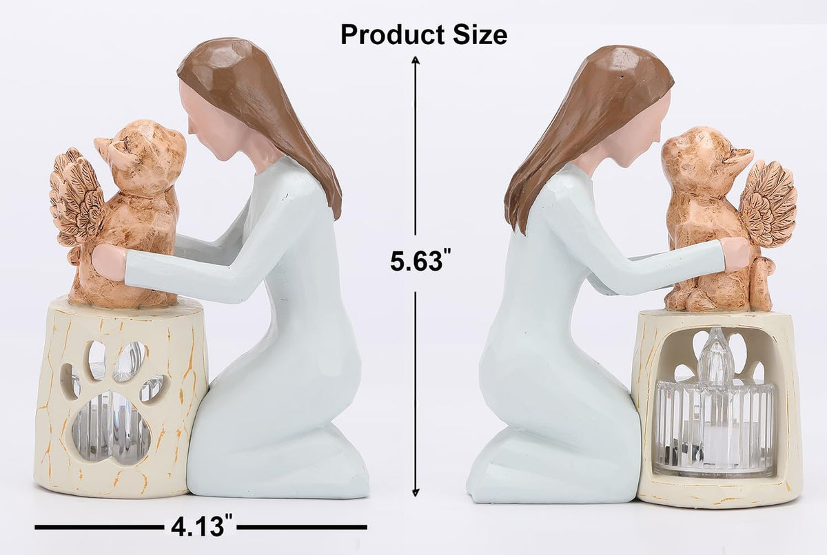 Hryspbvm pet memorial gift box with sympathy card and candle holder