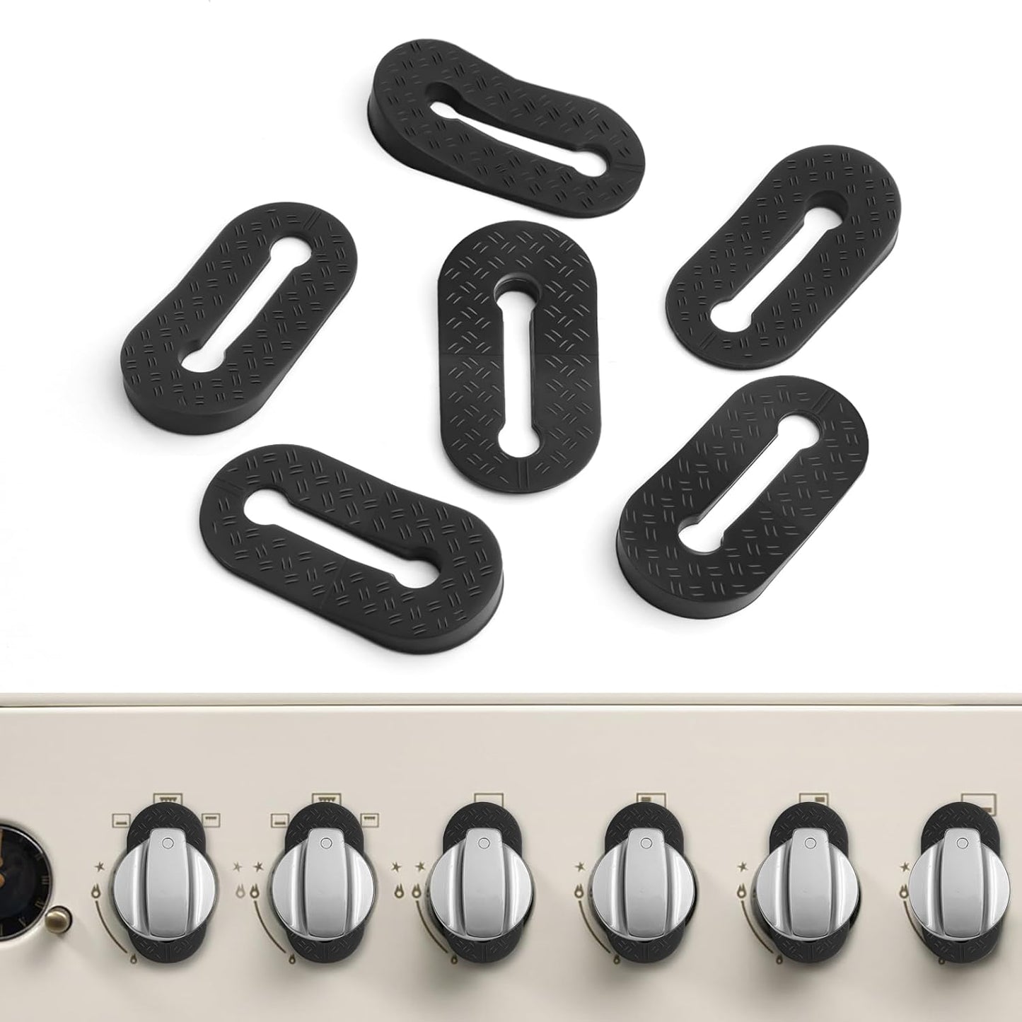 Axfvd silicone stove knob safety locks front view