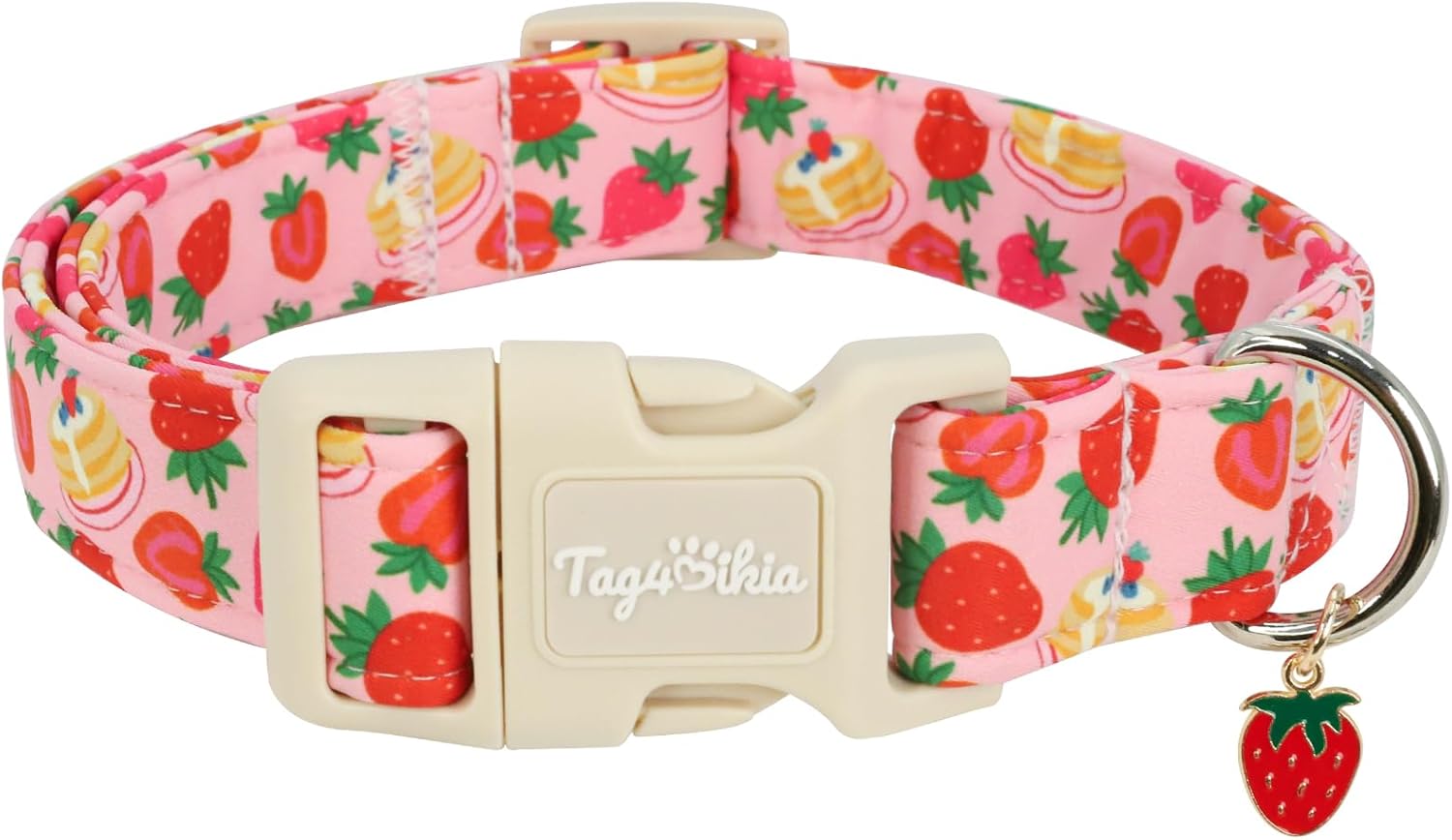 Tag4Oikia premium dog collar with reinforced stitching and D-ring