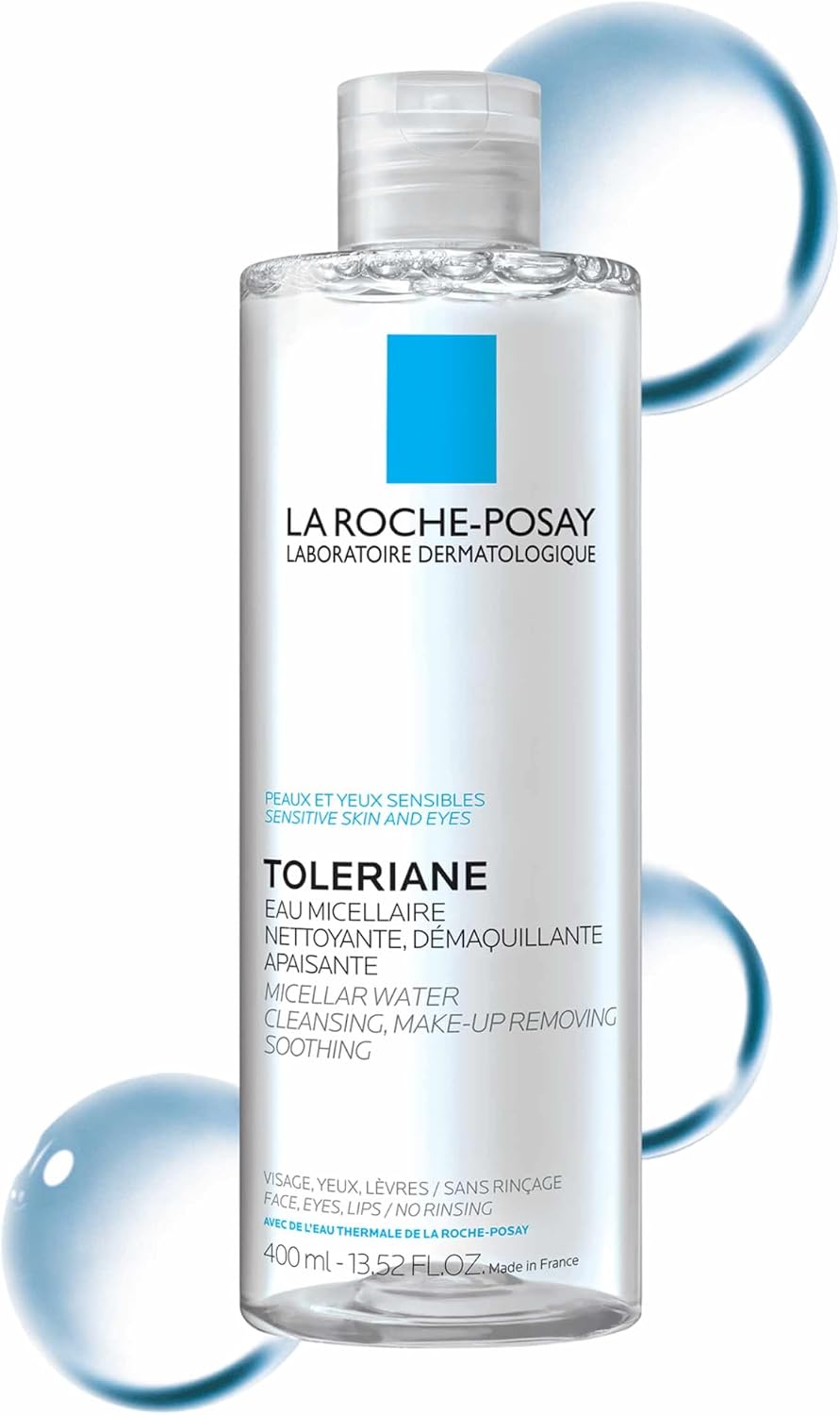 La Roche-Posay sensitive skin cleansing water packaging detail