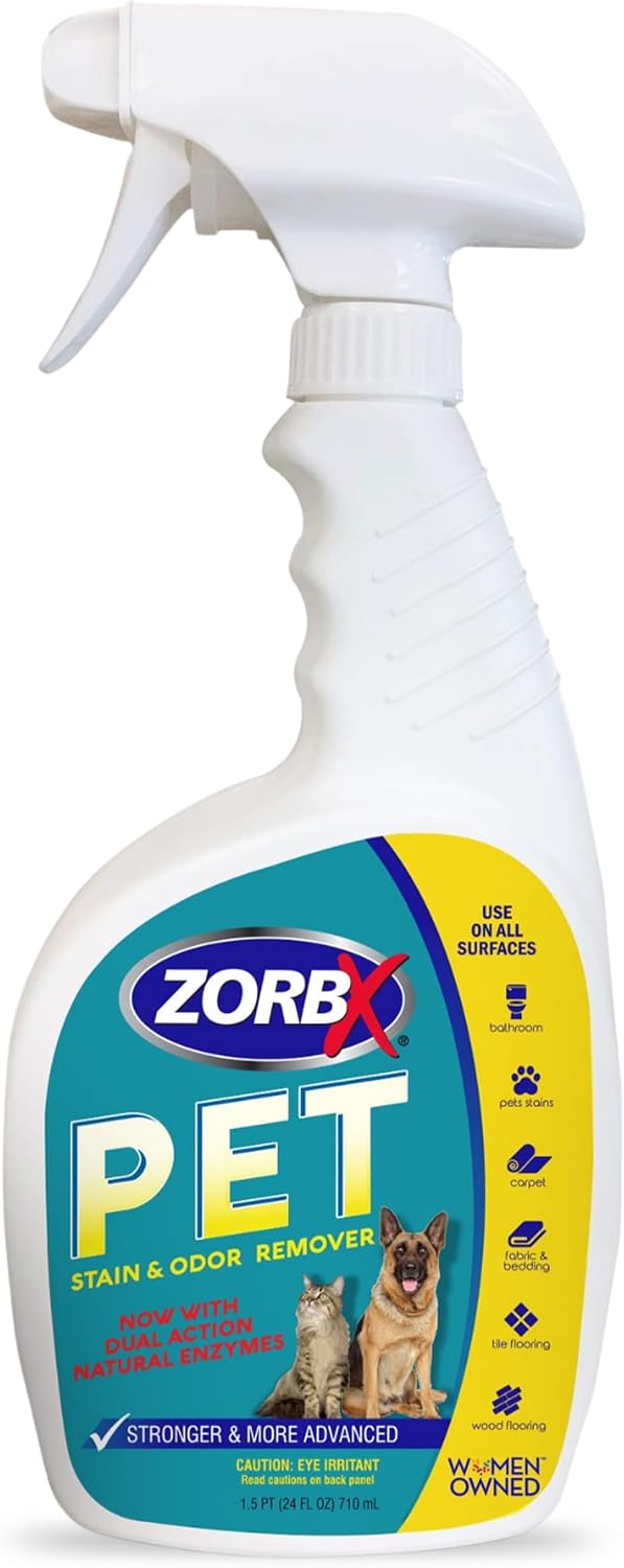 ZORBX Pet Stain and Odor Remover 128 FL Oz - Dual Action Pet Odor Solution for Carpet, Furniture, Dog & Cat Urine - Image 10