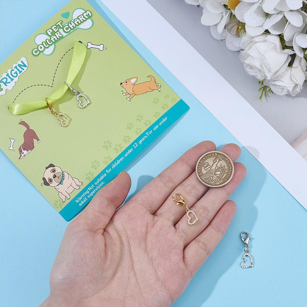 Delorigin heart charms used as keychain accessories