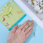 Delorigin heart charms used as keychain accessories