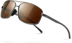 SUNGAIT Ultra Lightweight Rectangular Polarized Sunglasses Men UV400 Protection - Image 12