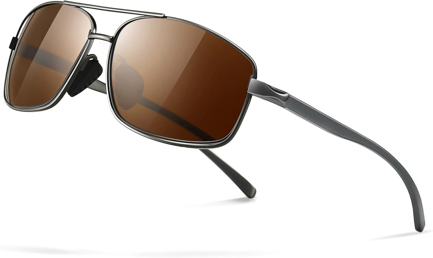 SUNGAIT Ultra Lightweight Rectangular Polarized Sunglasses Men UV400 Protection - Image 12