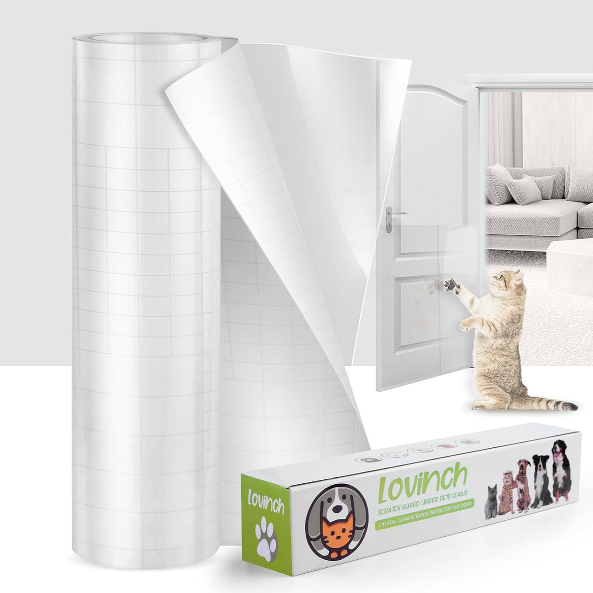 Lovinch thick vinyl anti-cat scratch furniture protector roll