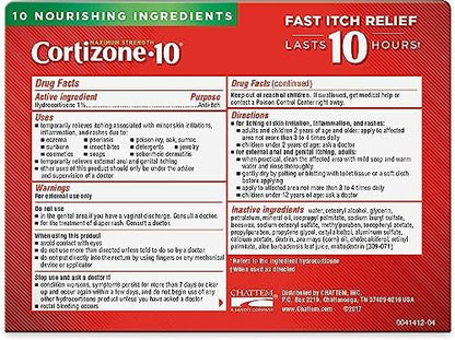 Two pack of Cortizone 10 moisturizing hydrocortisone cream imported from USA.