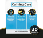 Close up of the active ingredients and nutritional analysis on the back of the Calming Care box