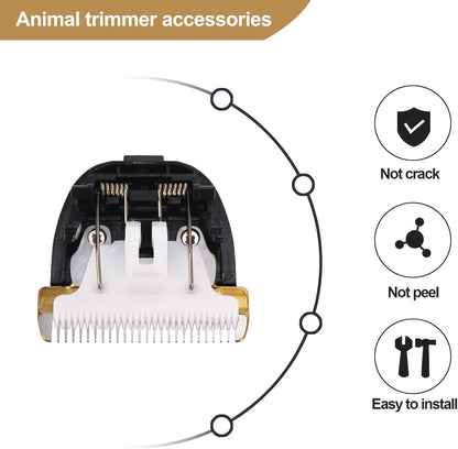 High quality heat resistant ceramic replacement head for rechargeable pet trimmers