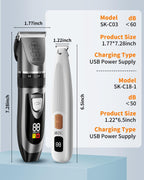 iBTC Dog Clippers and Paw Trimmer Kit 2 in 1 Low Noise Cordless Dog Clippers for Grooming Pet Hair Trimmers for Small and Large Dogs Cats Animals(Grey and White Set) - Image 9
