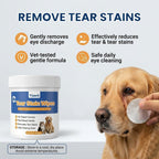 Safe plant-based formulation pet eye wipes container layout